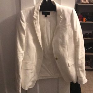 White linen Jcrew blazer